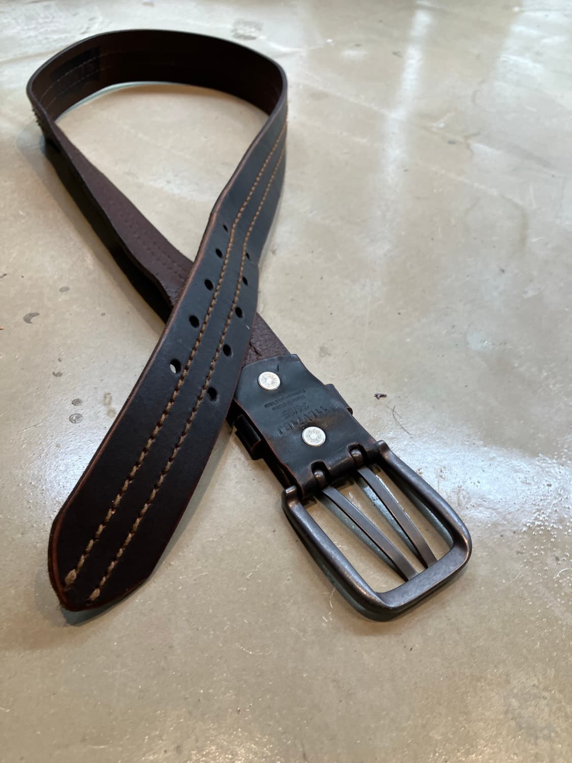 Levi‘s 더블 핀 레더 벨트 상품이미지1