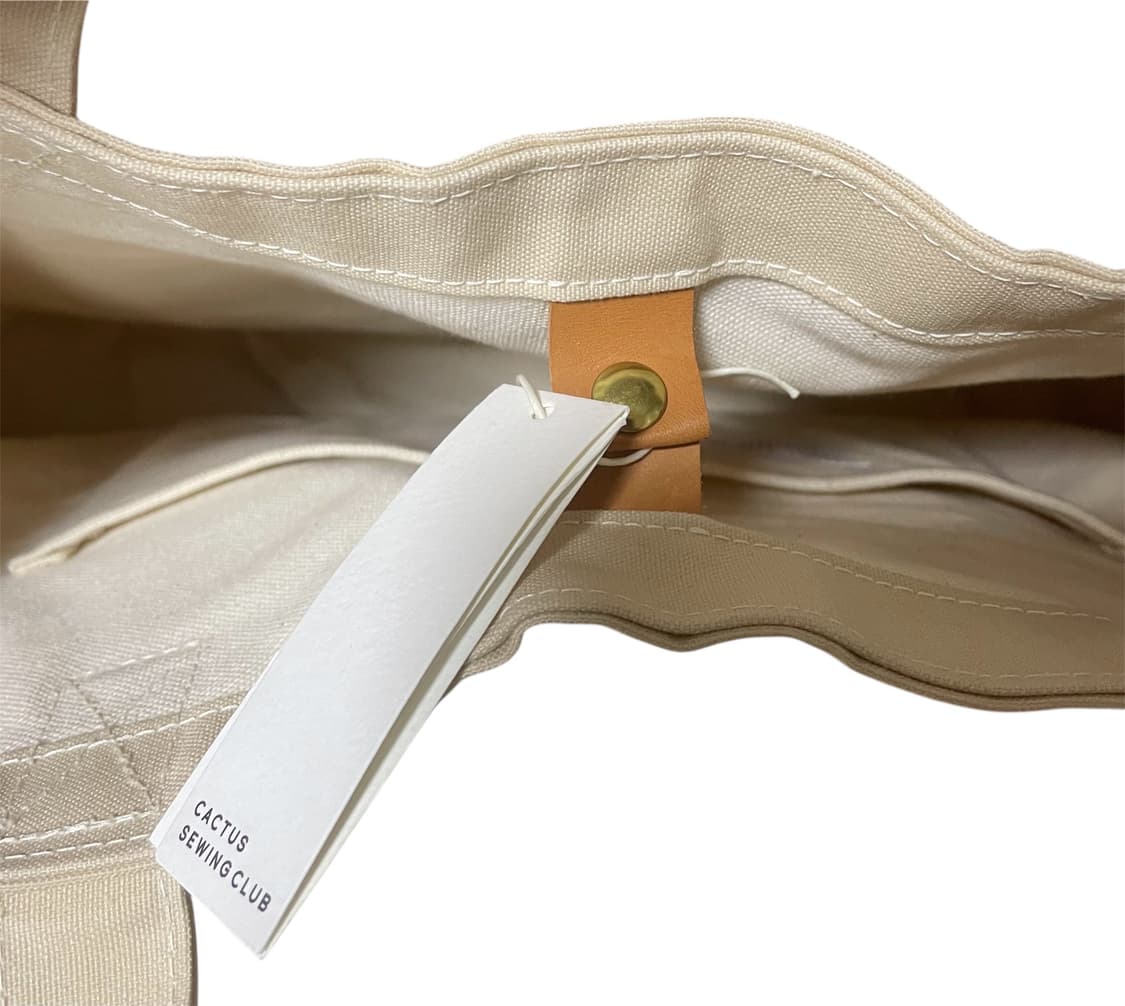 [캑터스소잉클럽] 토트백 02사이즈 / 내추럴 상품이미지8