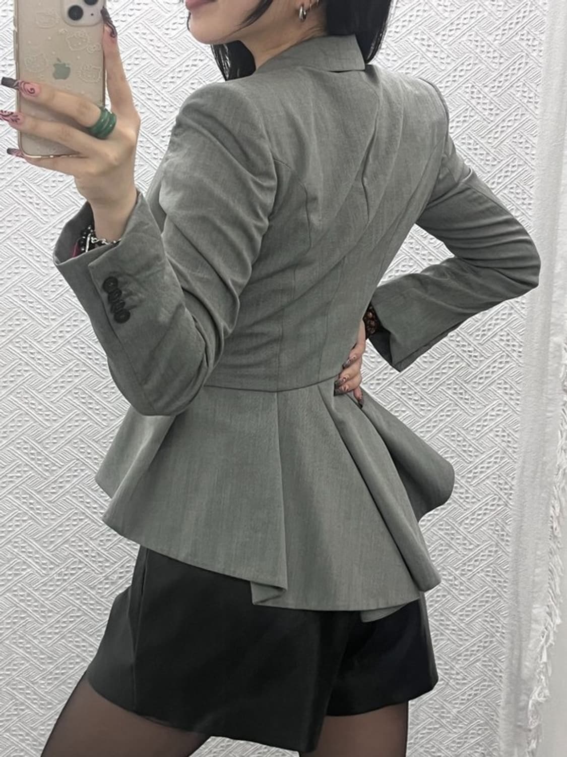 알렉산더맥퀸 모던 시크 페미닌 러플 슬림핏 블레이저 38 C11863 상품이미지2