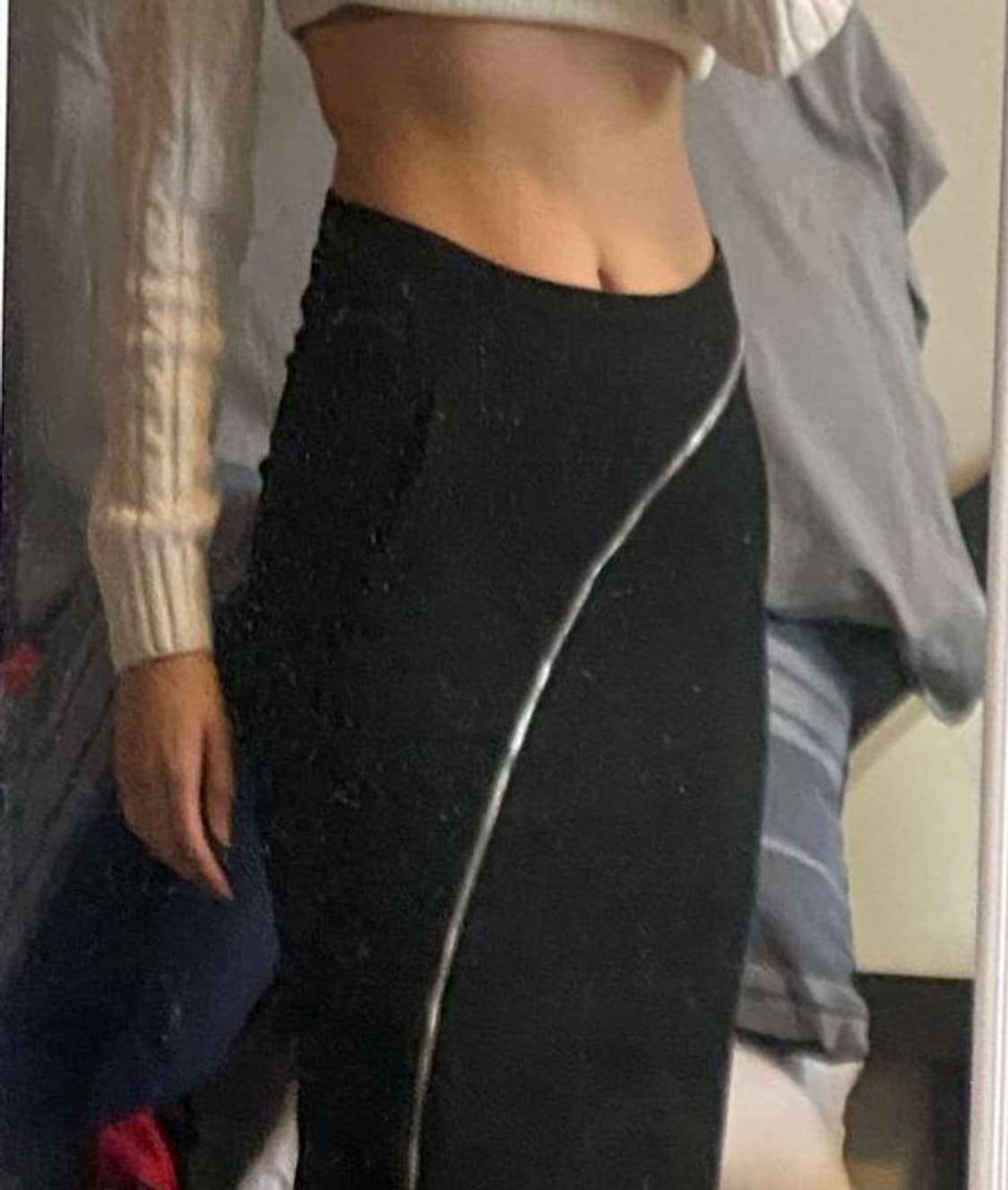 릭오웬스 울실크 지퍼 Aircut 스커트 38 상품이미지1