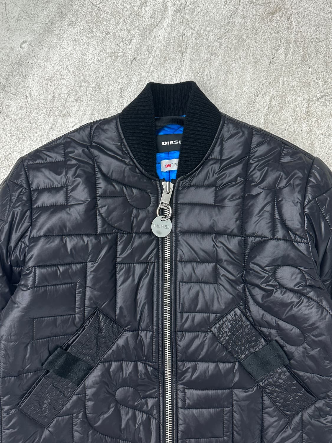 디젤 디스트레스 로고 퀄팅 봄버 상품이미지7