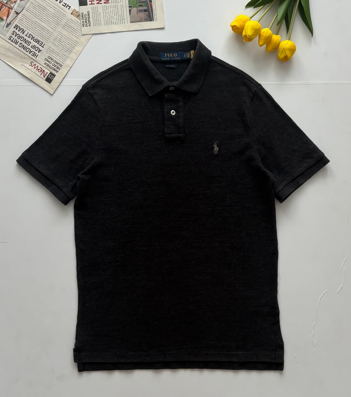 Polo 폴로랄프로렌 QR PK 그레이 카라티 상품이미지2