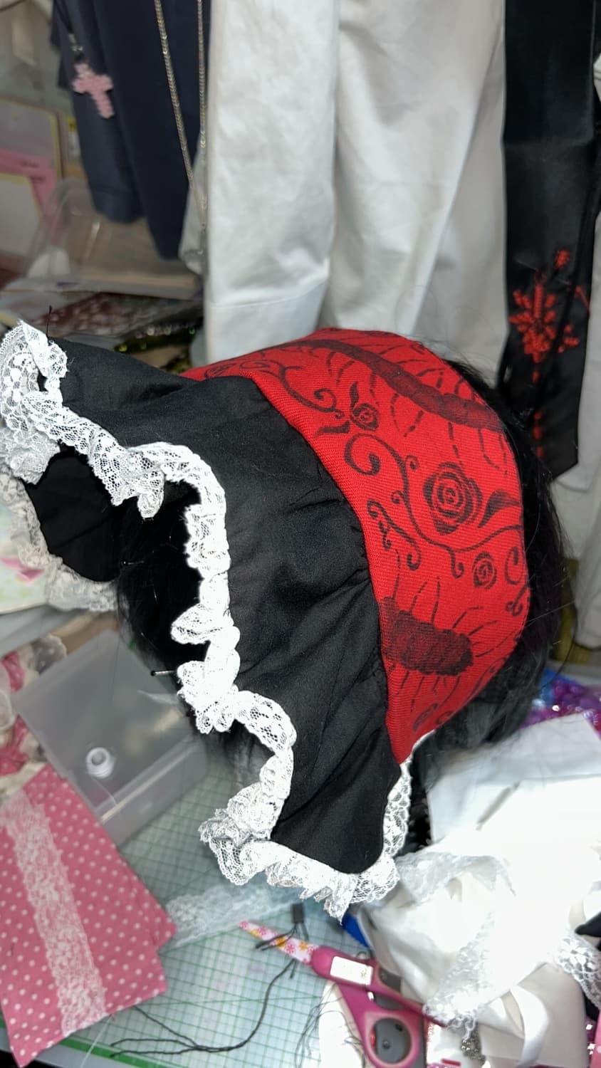 지네 핸드드로잉 하프보닛 상품이미지2