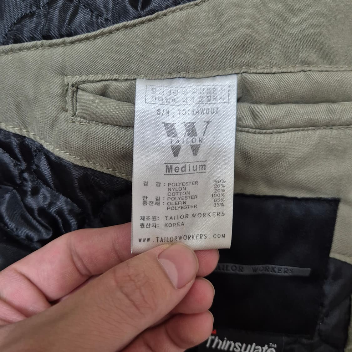 테일러워커스 워크 신슐레이트 MA-1 항공점퍼 상품이미지7