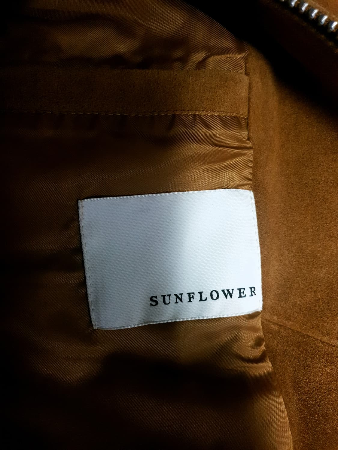 (새상품) SUNFLOWER 소가죽 빈티지 스웨이드 숏 자켓 브라운(M) 상품이미지7