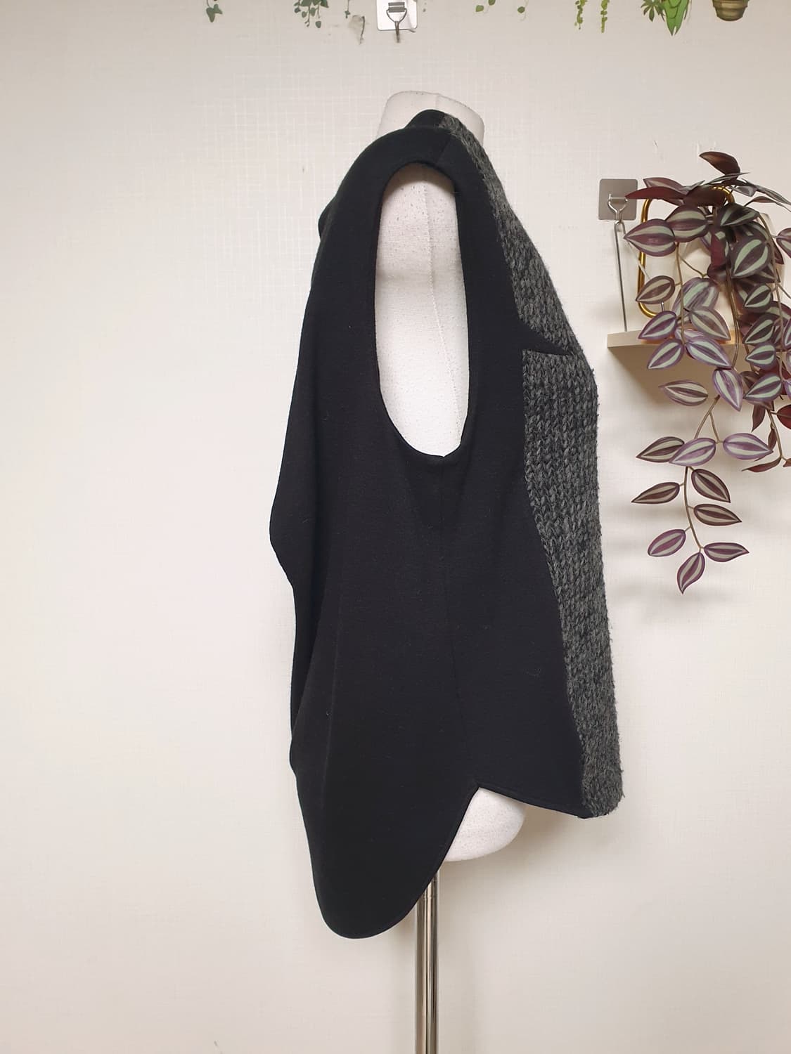 KUHO 정품 울니트베스트 55 배색조끼 블랙 상품이미지7