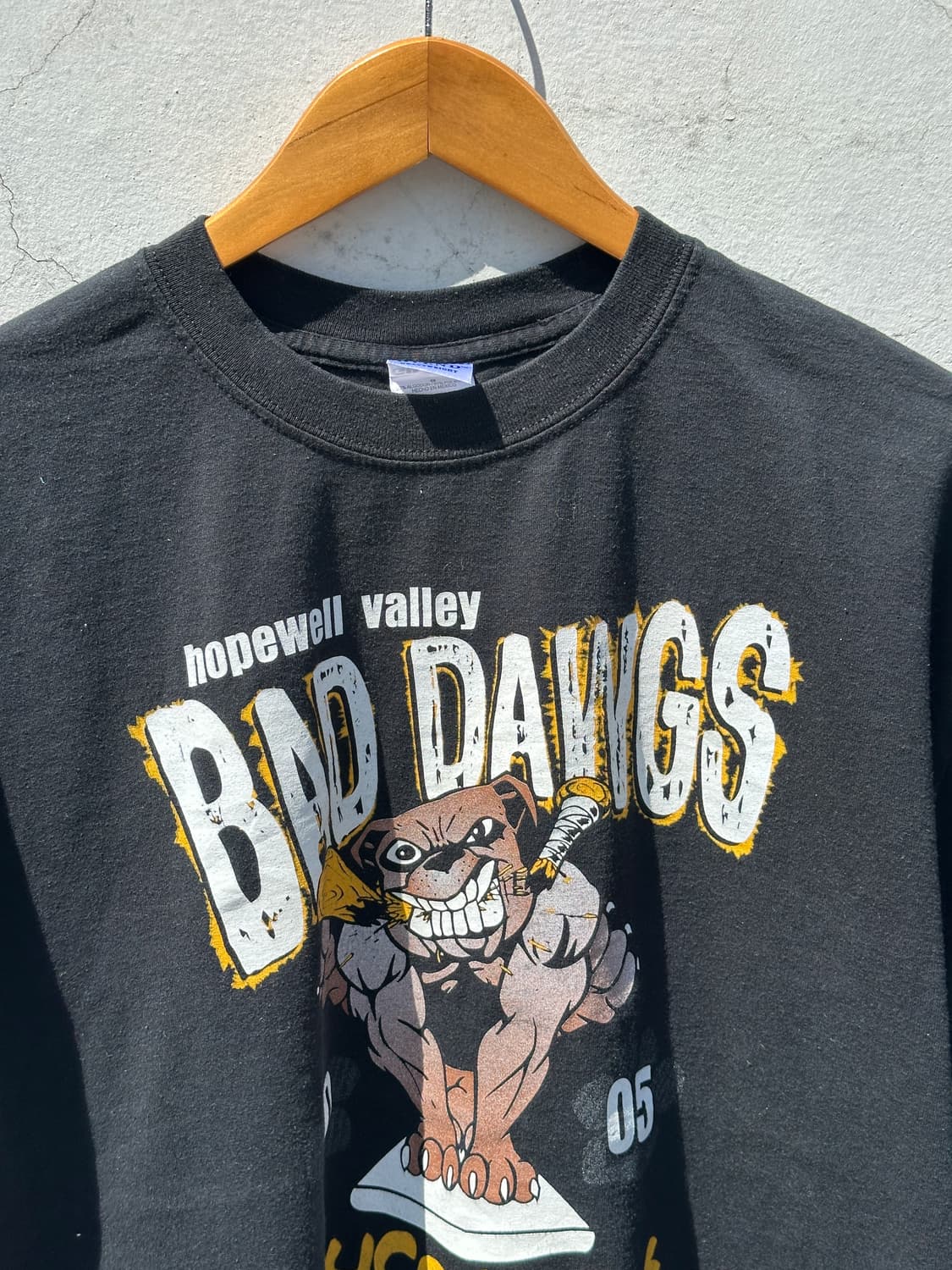 [M] GILDAN BAD DAWGS 블랙 빈티지 반팔 티셔츠 상품이미지2