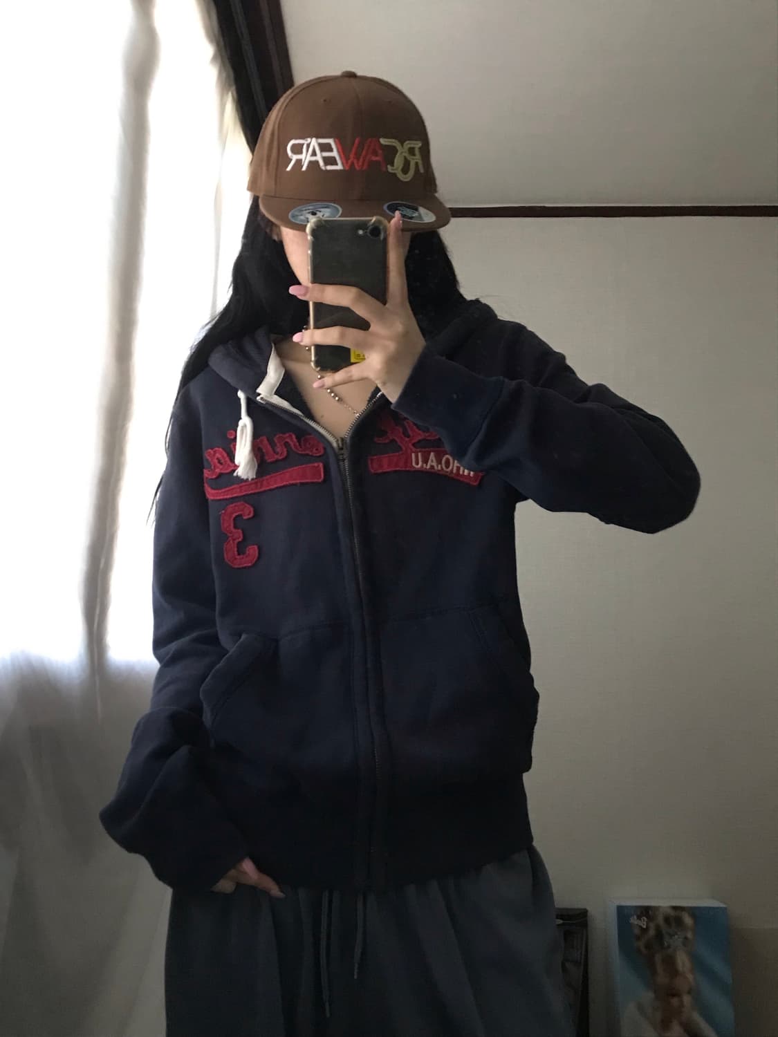 후아유 네이비 후드집업 상품이미지3