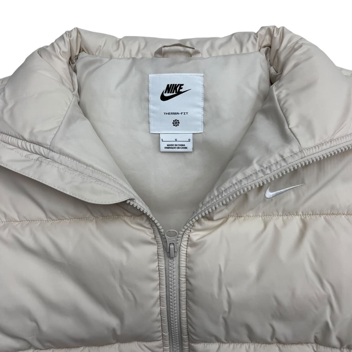 나이키 화이트 로고 아이보리 조끼패딩 L 상품이미지6