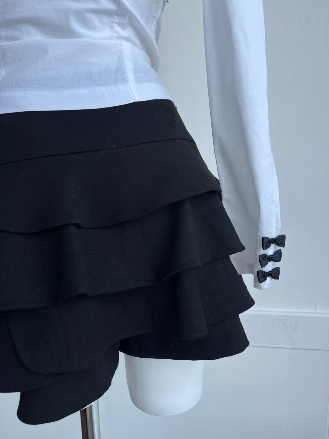 블랙 하이웨스트 캉캉 팬츠 상품이미지4