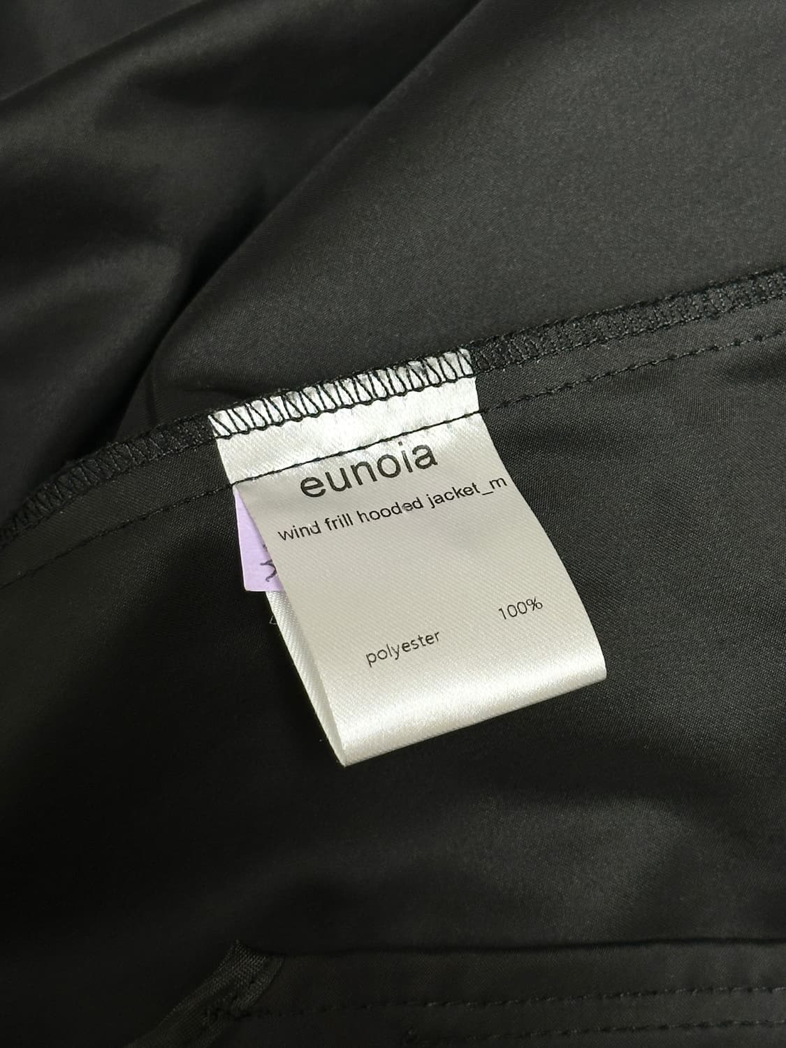 eunoia 유노이아 윈드 프릴 후드 자켓 블랙 상품이미지6