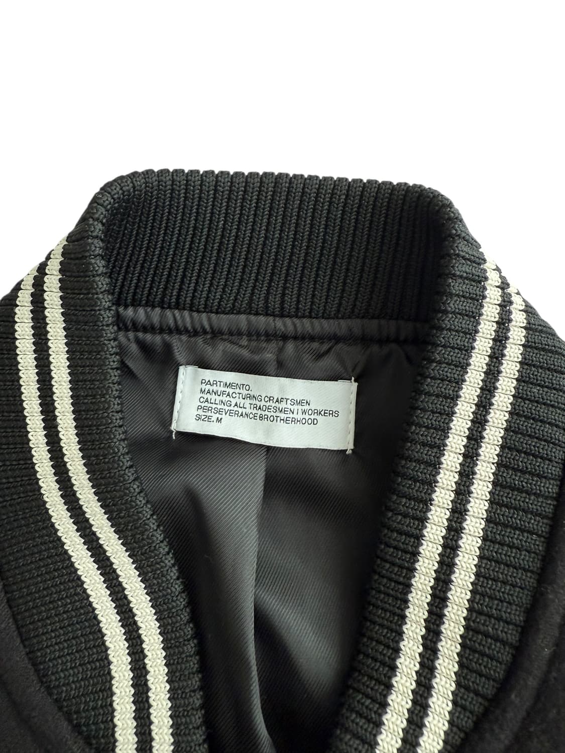 파르티멘토 블랙 바시티 자켓 상품이미지6