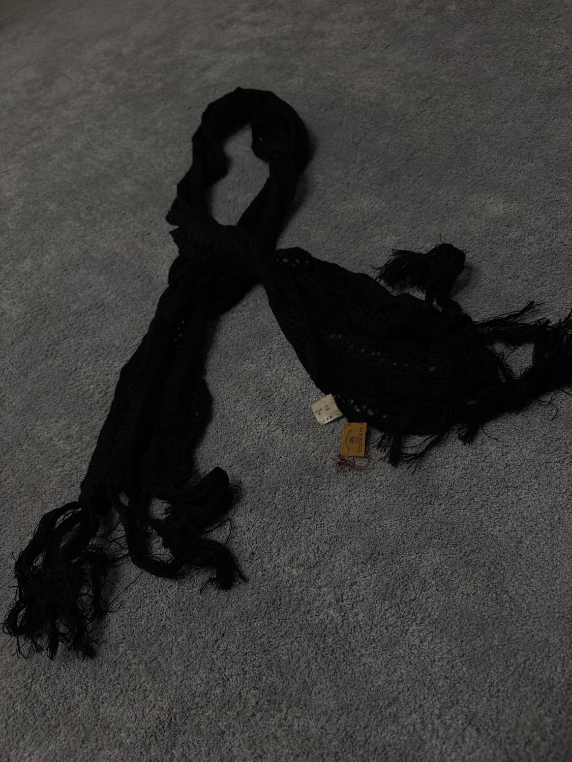 Vintage v-kei punk mood black scarf 상품이미지2