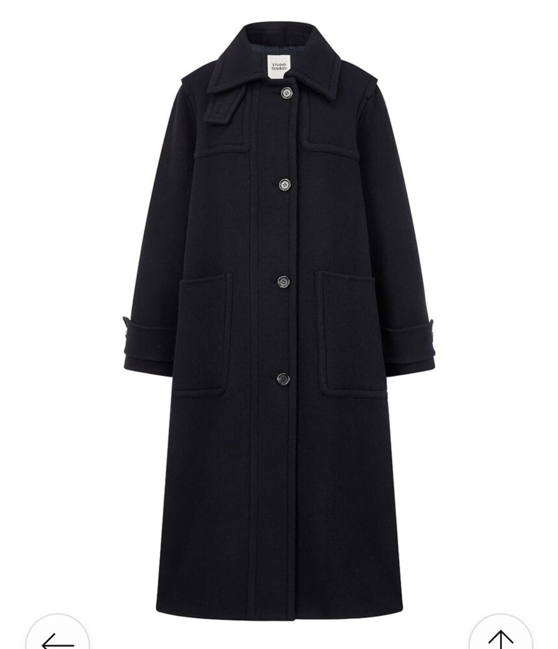 스튜디오톰보이 A라인 오버핏 트윌 코트 사이즈 F 상품이미지1