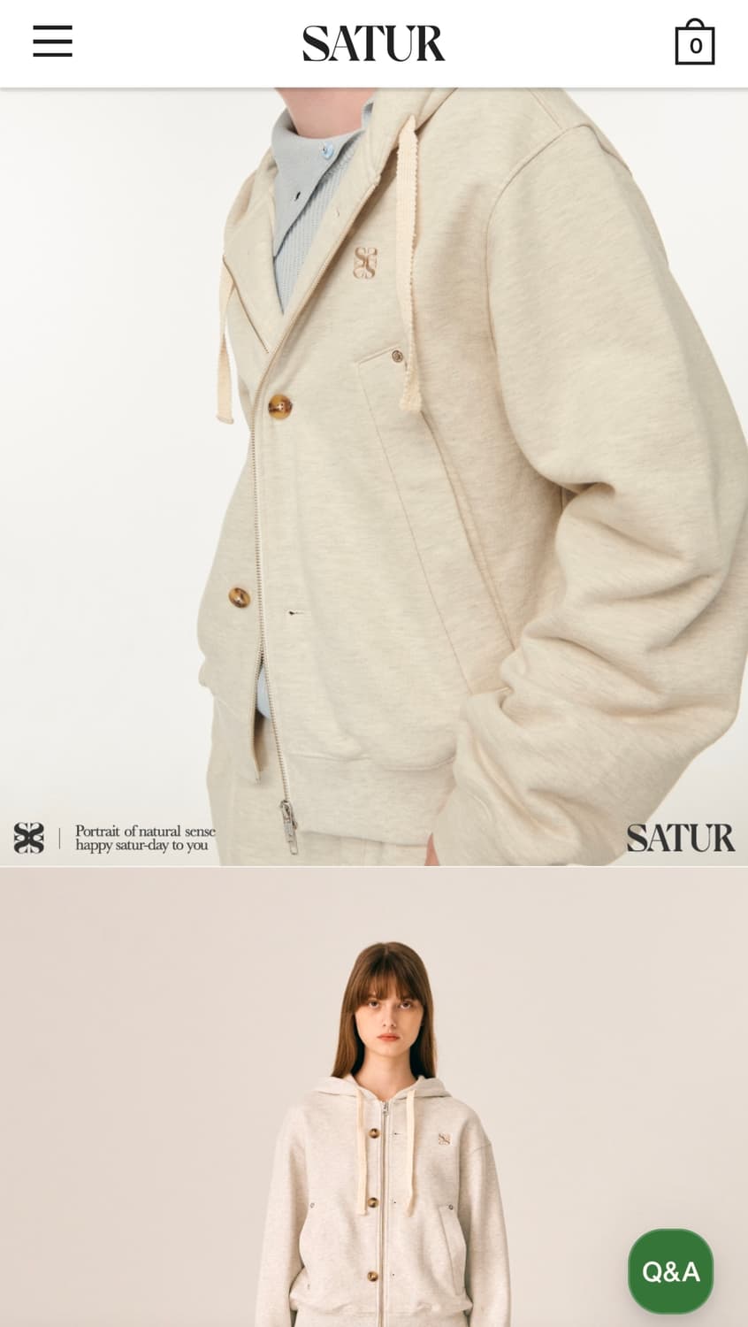 세터 올데이 후드집업 미사용품  상품이미지1