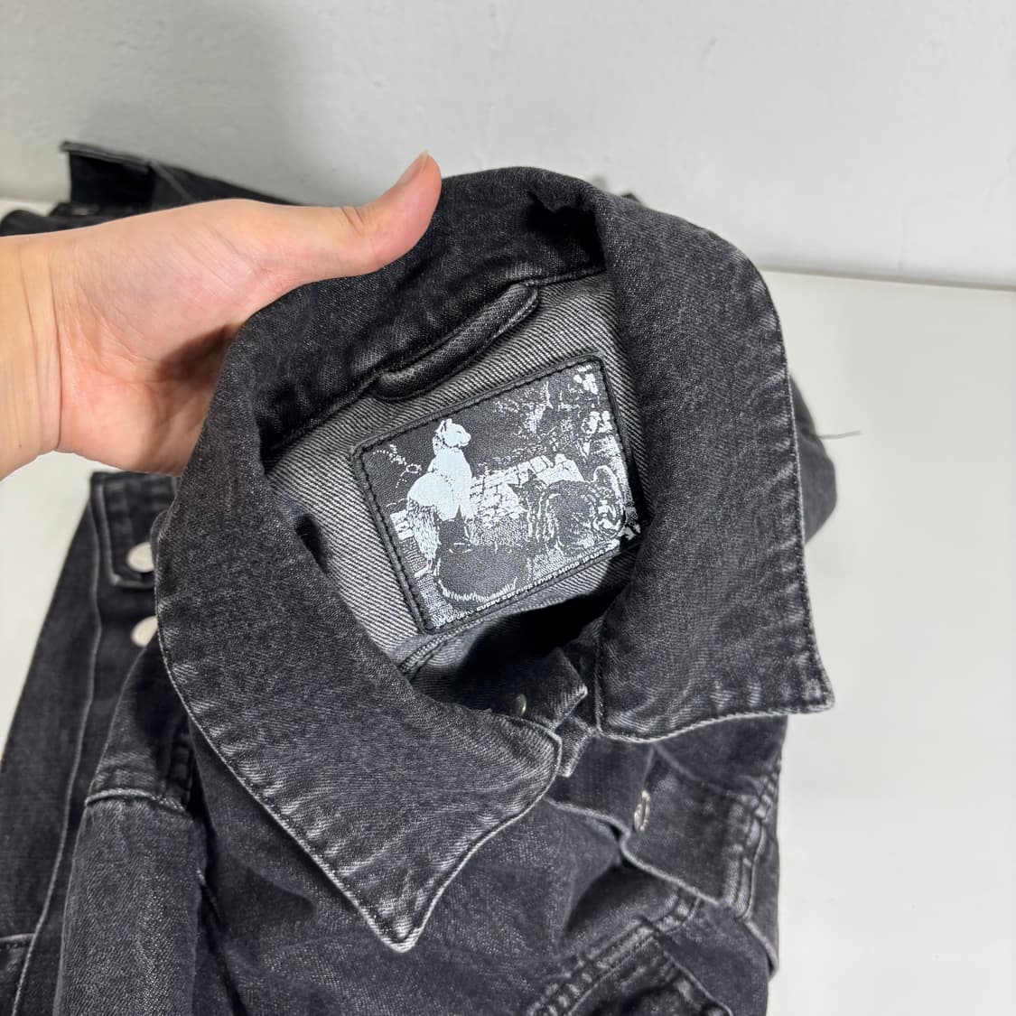 95 모드나인 흑청 데님자켓 상품이미지4