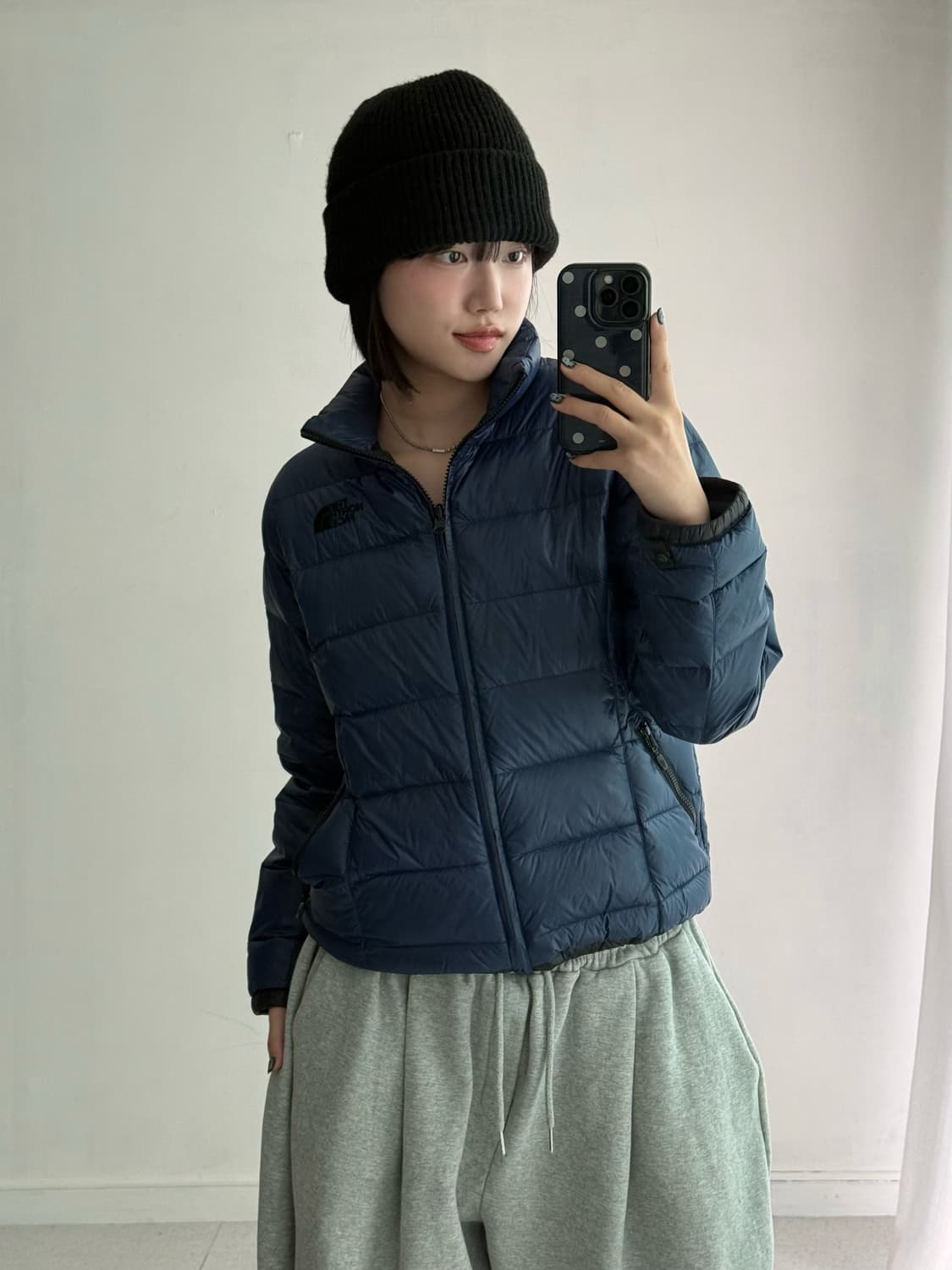 노스페이스 네이비 경량패딩 상품이미지1