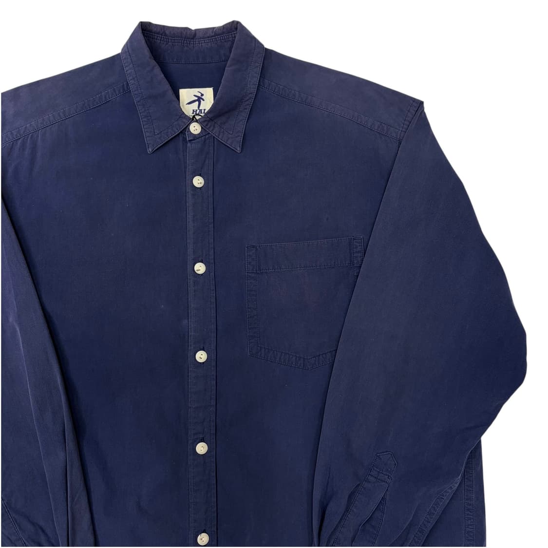 90s 이세이 미야케 Hai 스포팅 기어 네이비 워크 셔츠 XL 상품이미지2