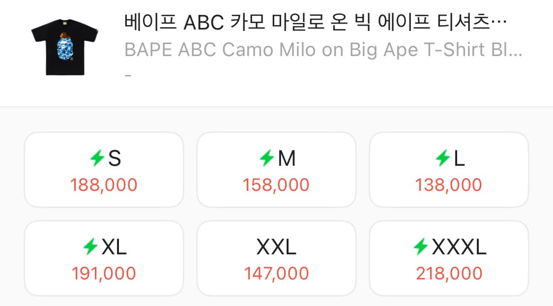 베이프 카모 마일로 반팔 상품이미지2