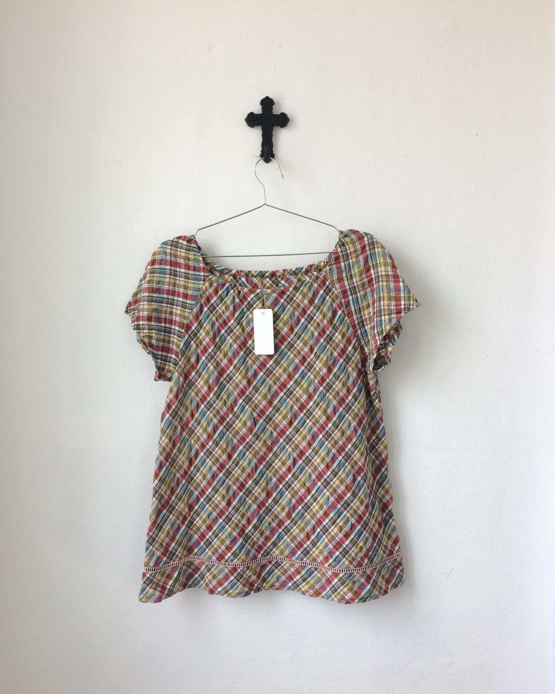 Check pattern blouse 상품이미지3