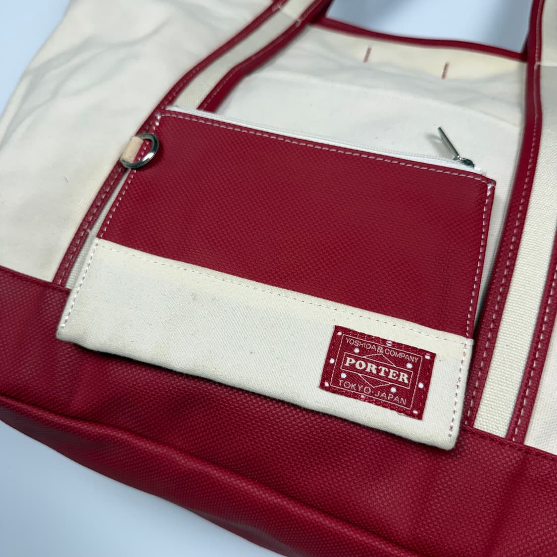 요시다포터 걸 토트백 레드 L 상품이미지6