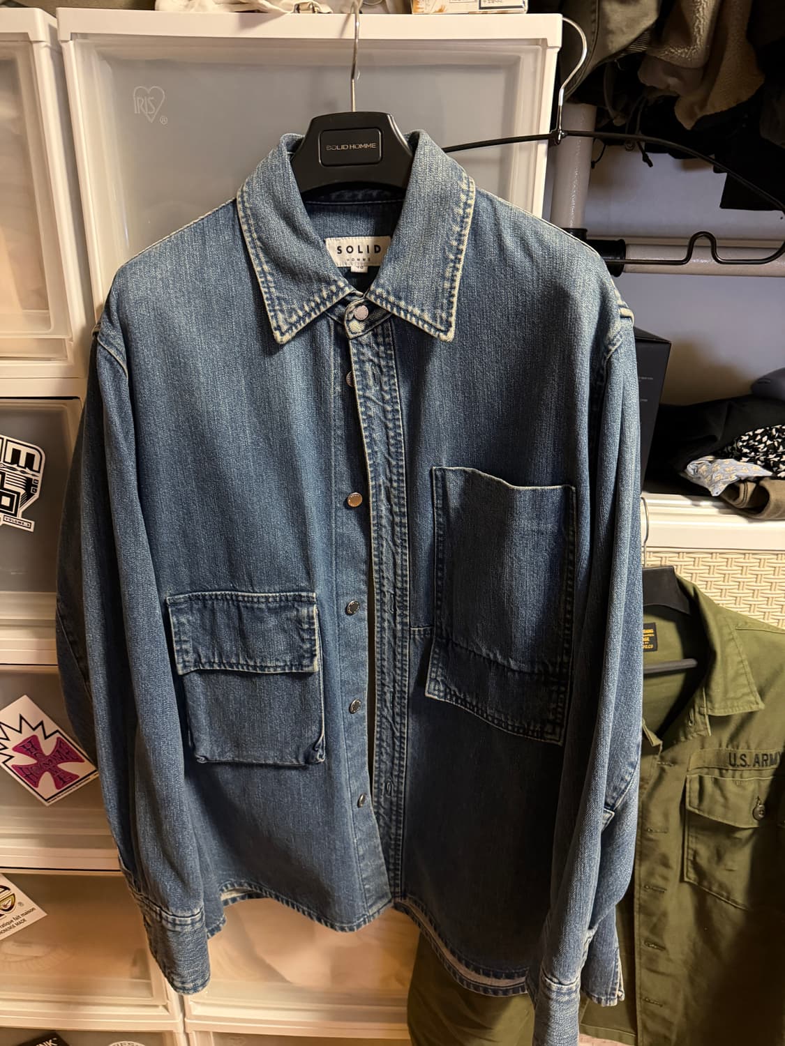 솔리드옴므 데님 자켓 46사이즈 상품이미지2