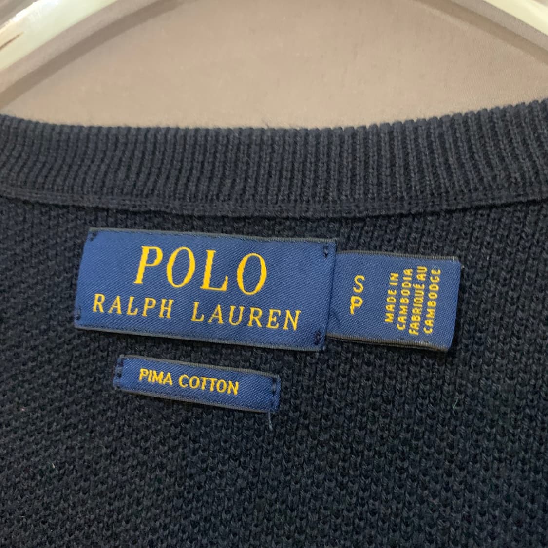 S 폴로랄프로렌 피마 코튼 V넥 니트 베스트 조끼 상품이미지4
