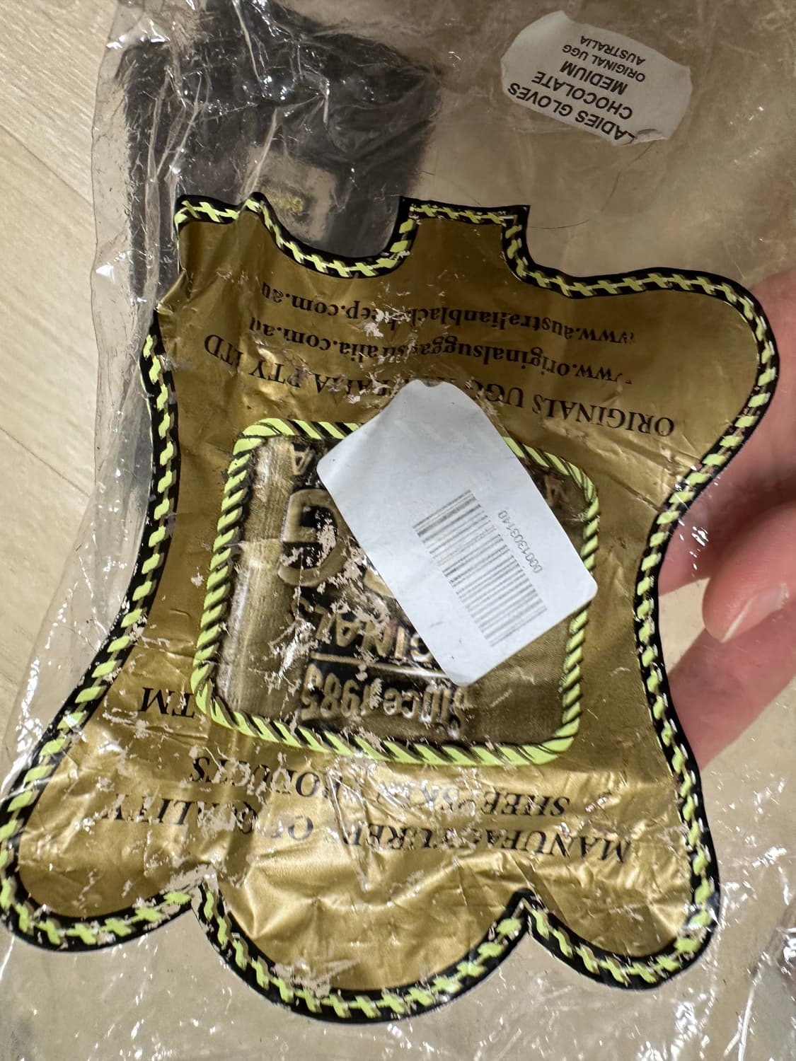 어그 초콜렛 레더 양털 장갑 m 상품이미지2