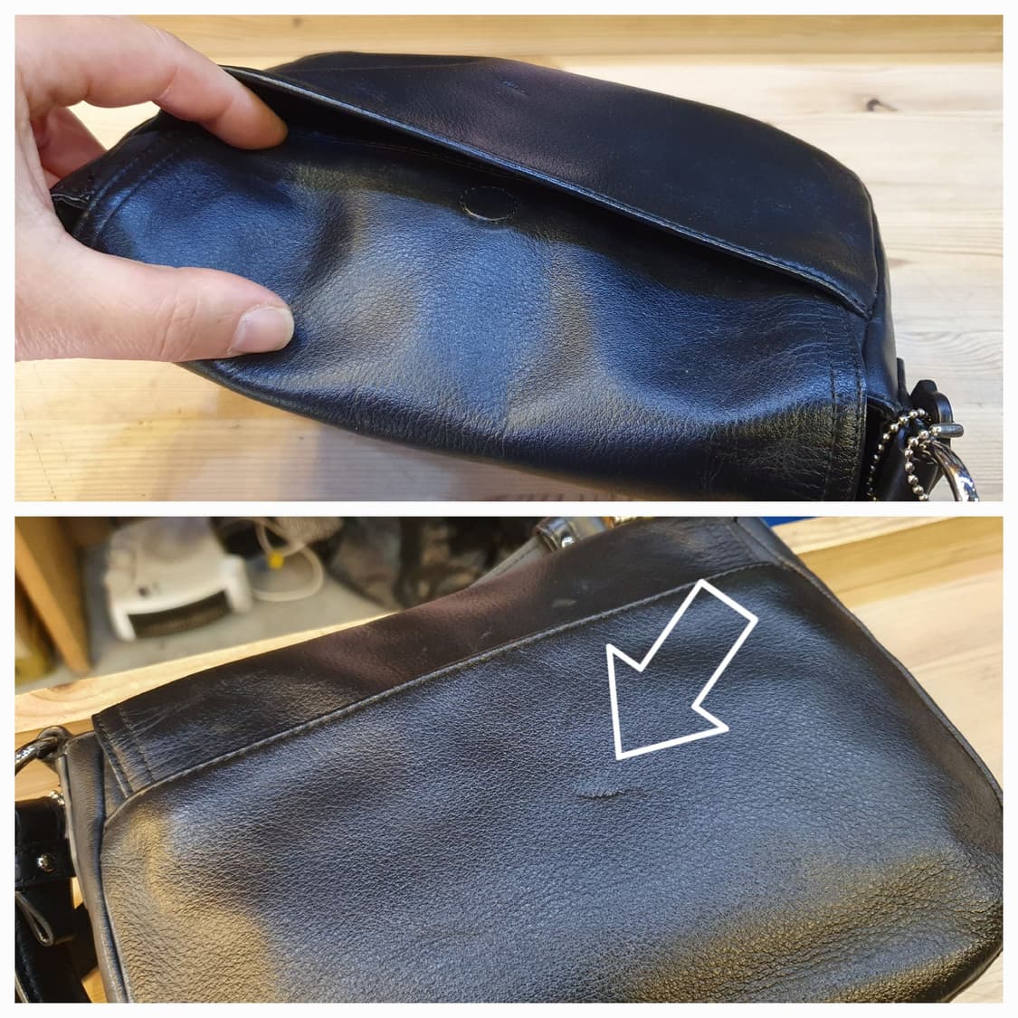 코치 레더 크로스백 상품이미지4