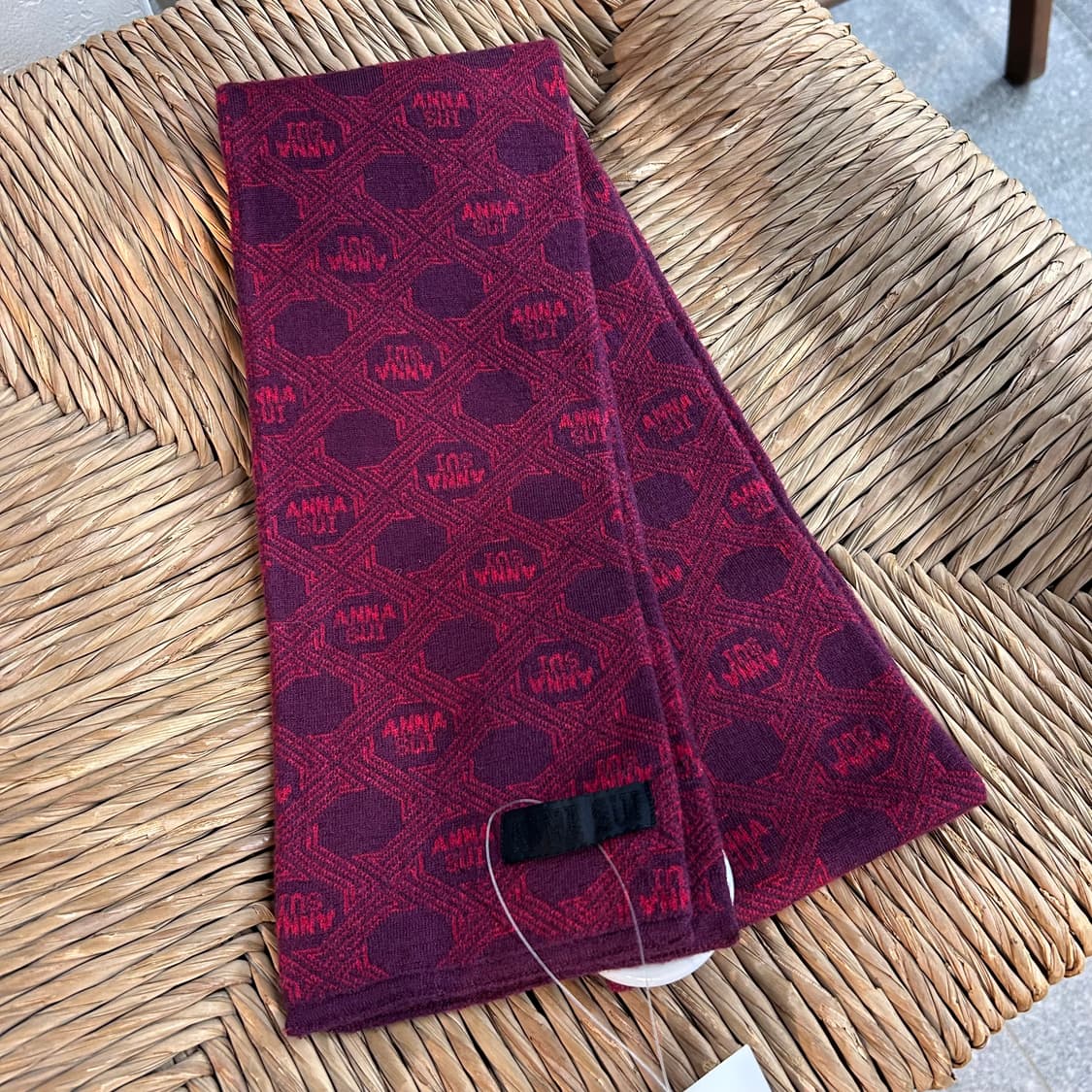 Anna Sui Purple Logo Knit Muffler 상품이미지2