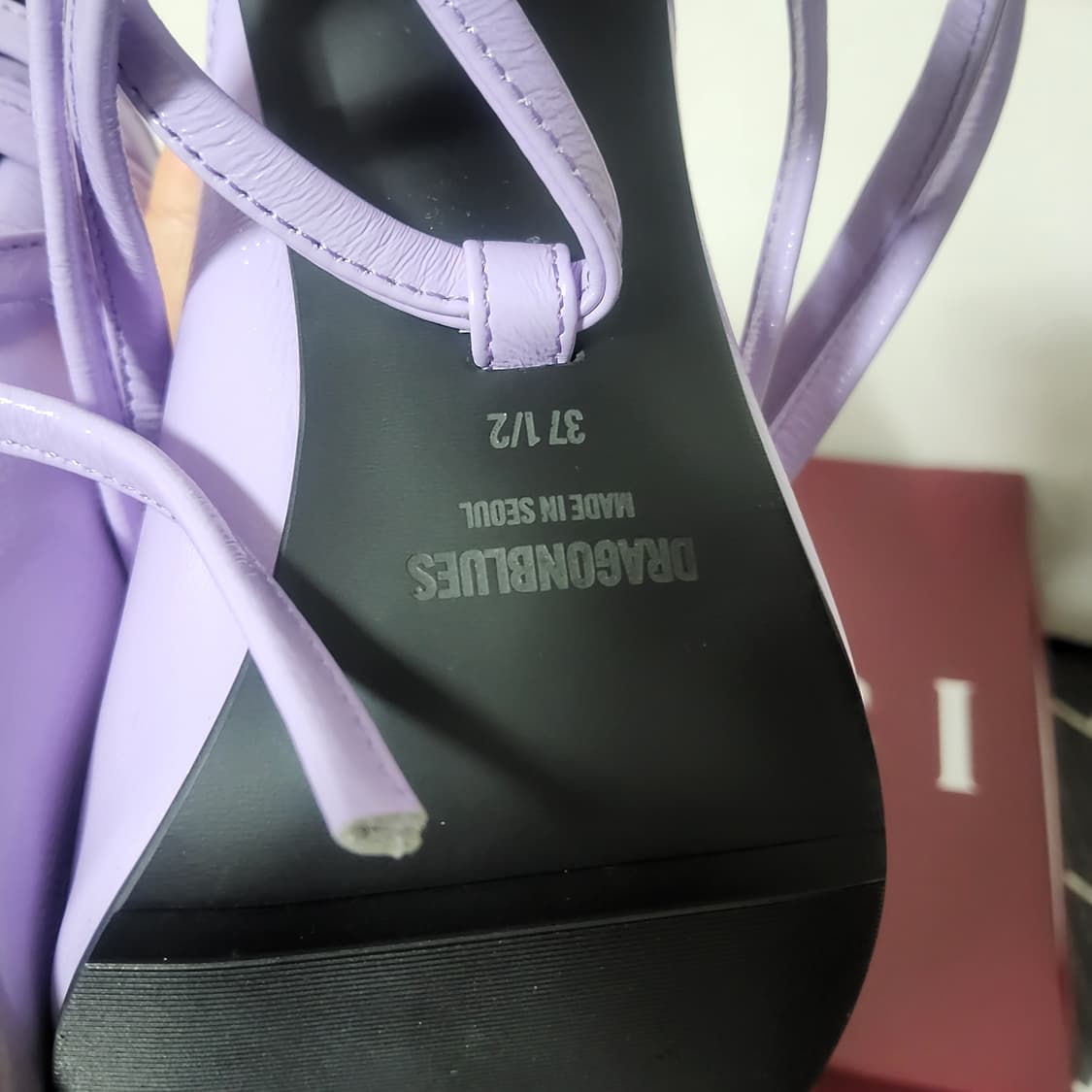 새상품 드레곤블루스 스트랩 뮬 슬링백 스틸레토 37.5 245 상품이미지4