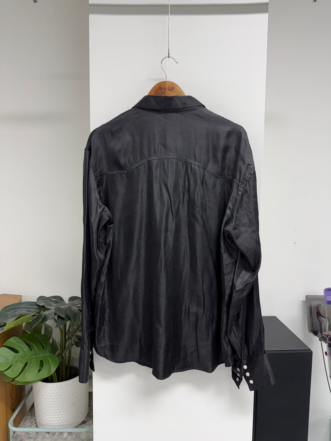 볼란테 실키 블랙 웨스턴 셔츠 상품이미지2