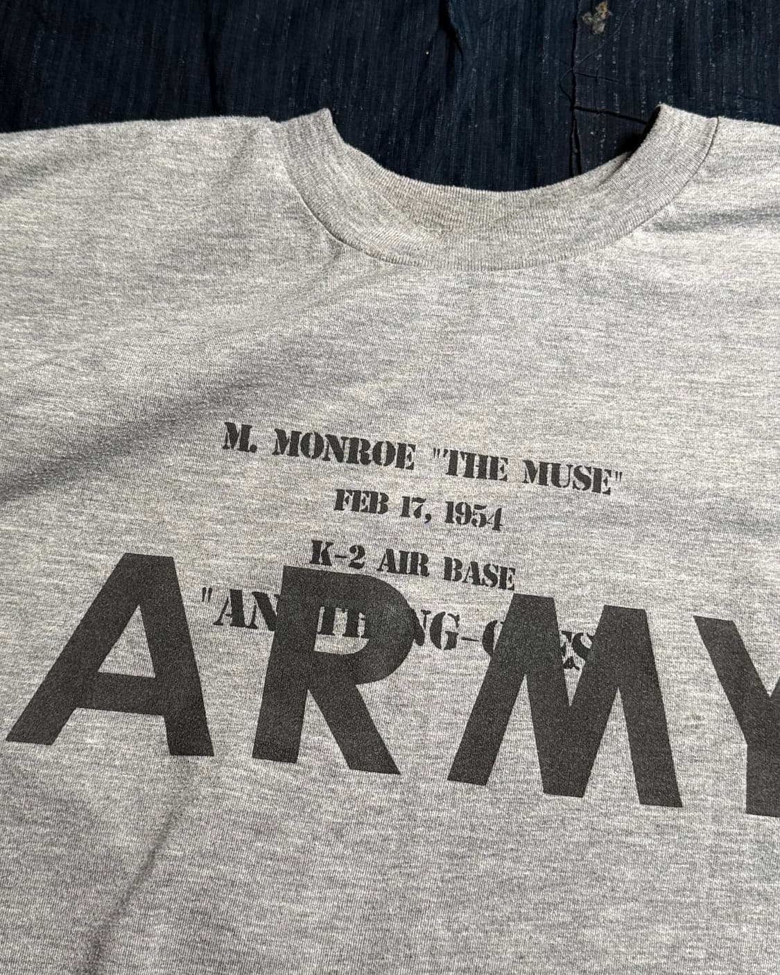 00‘s U.S Army 애니띵고우즈 스텐실 IPFU 티셔츠 L 상품이미지2