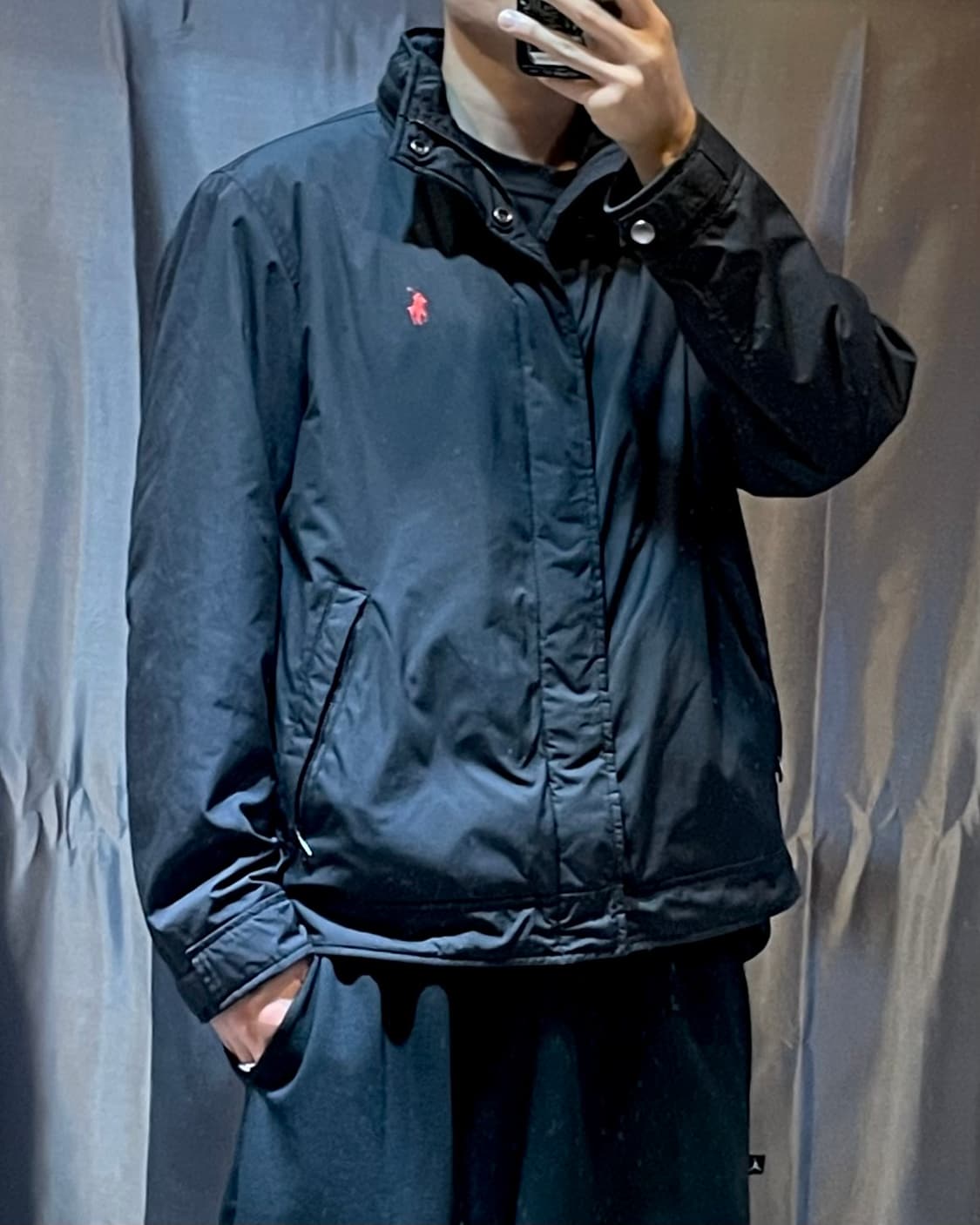 M 폴로랄프로렌 레드포니 블랙 폴리쉘 자켓 상품이미지1