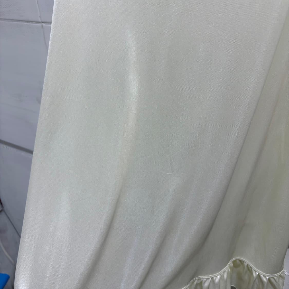 아이보리 레이스 세틴 프릴 슬립원피스  상품이미지5