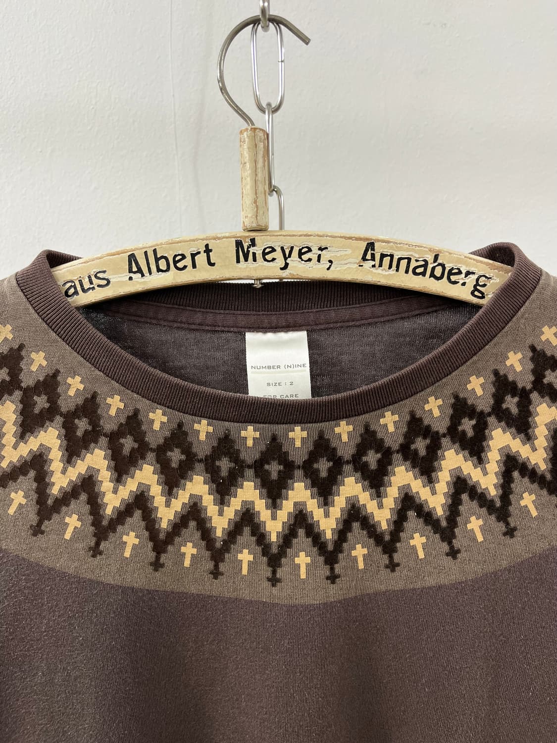 빈티지 넘버나인 02aw 트라이벌 크로스 티셔츠 상품이미지4