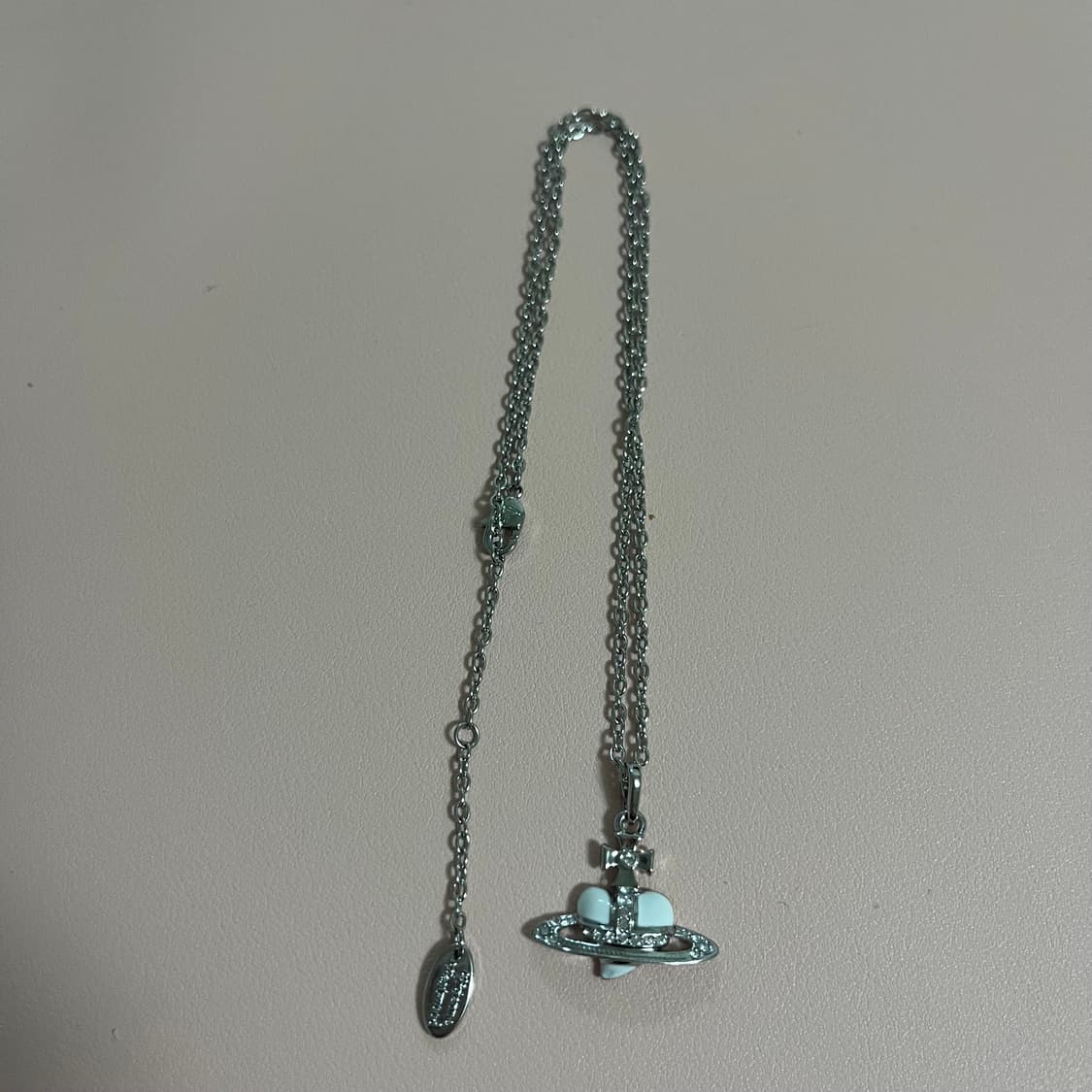 비비안웨스트우드 화이트디아망떼 목걸이 상품이미지8