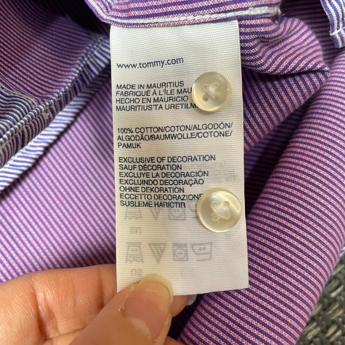 타미힐피거 스트라이프 원포켓 커스텀핏 긴팔 셔츠 M 상품이미지5