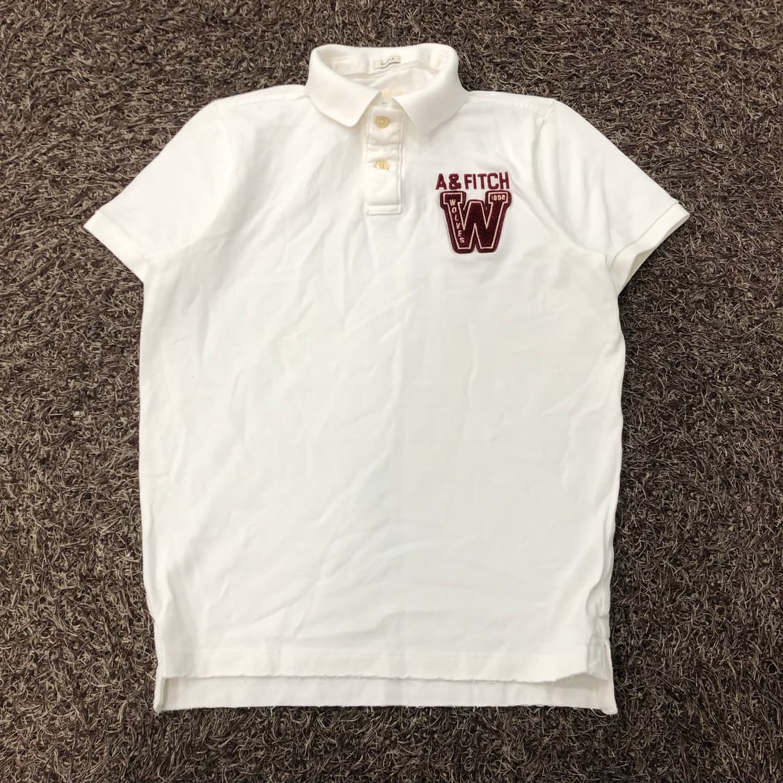 아베크롬비 빅로고 화이트 PK 카라 반팔 티셔츠 상품이미지1