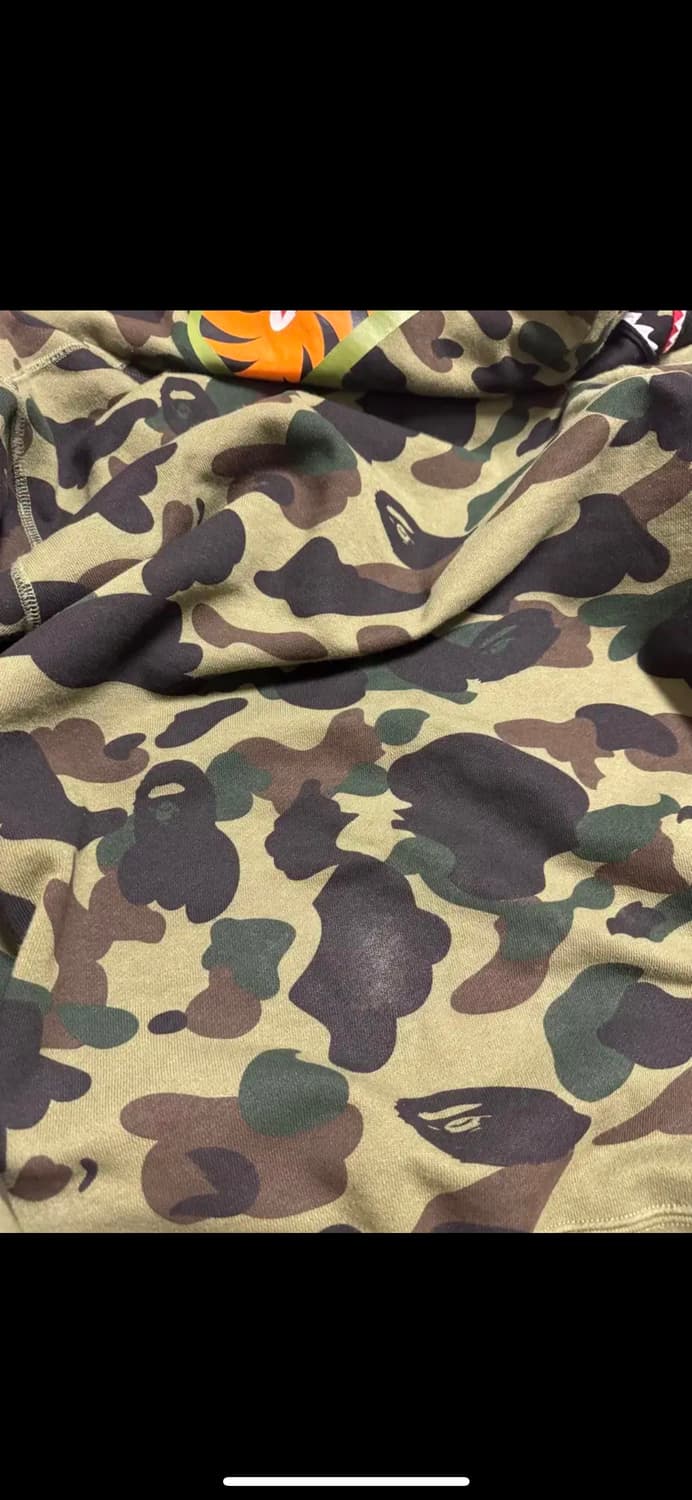 베이프 더블샤크 카모후드집업 상품이미지5