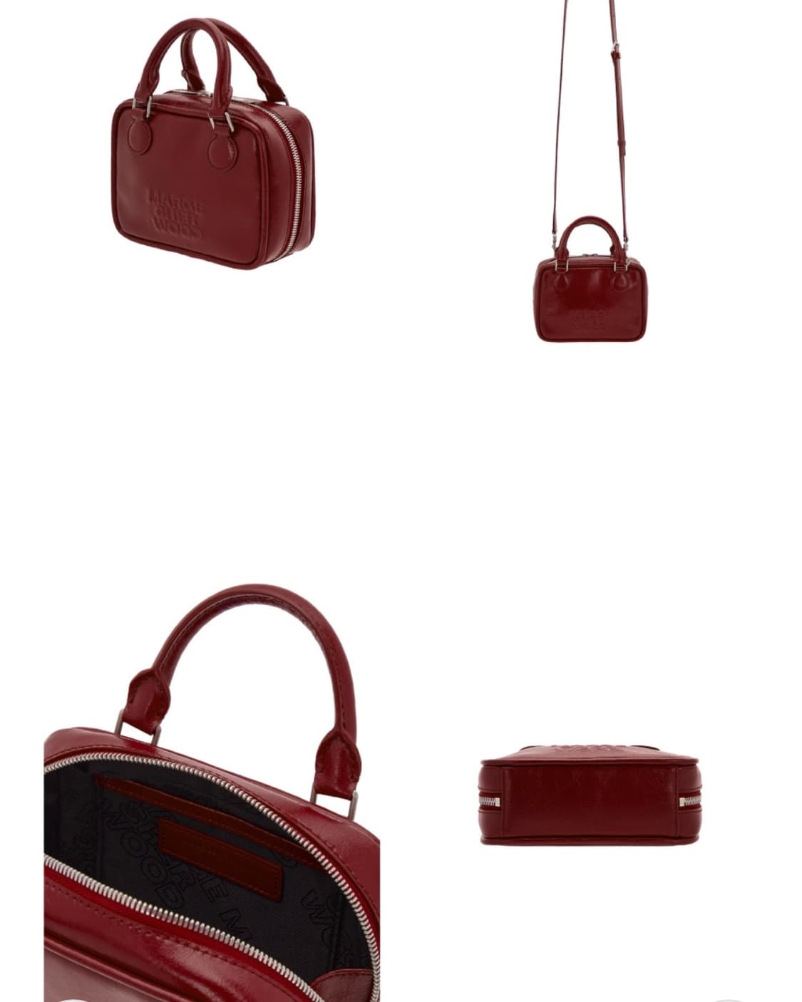 마지셔우드 파이핑 미니 토트/크로스백 크링클 칠 레드 상품이미지7