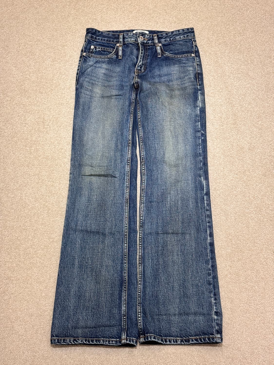 글로니 더블 벨티드 부츠 컷 데님 진 블루 (s) 상품이미지1