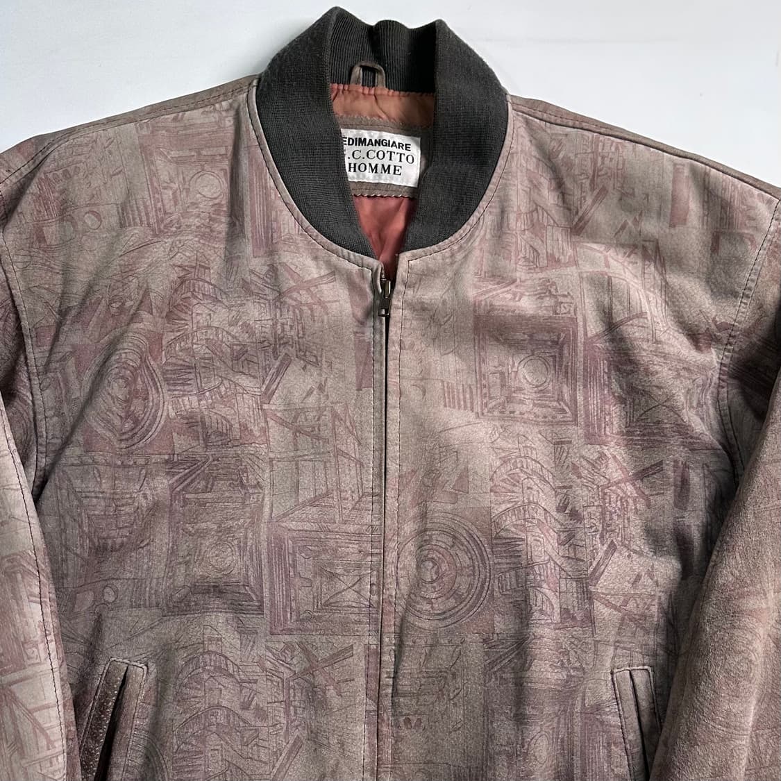 VTG 그래픽 레더 블루종 자켓 상품이미지2