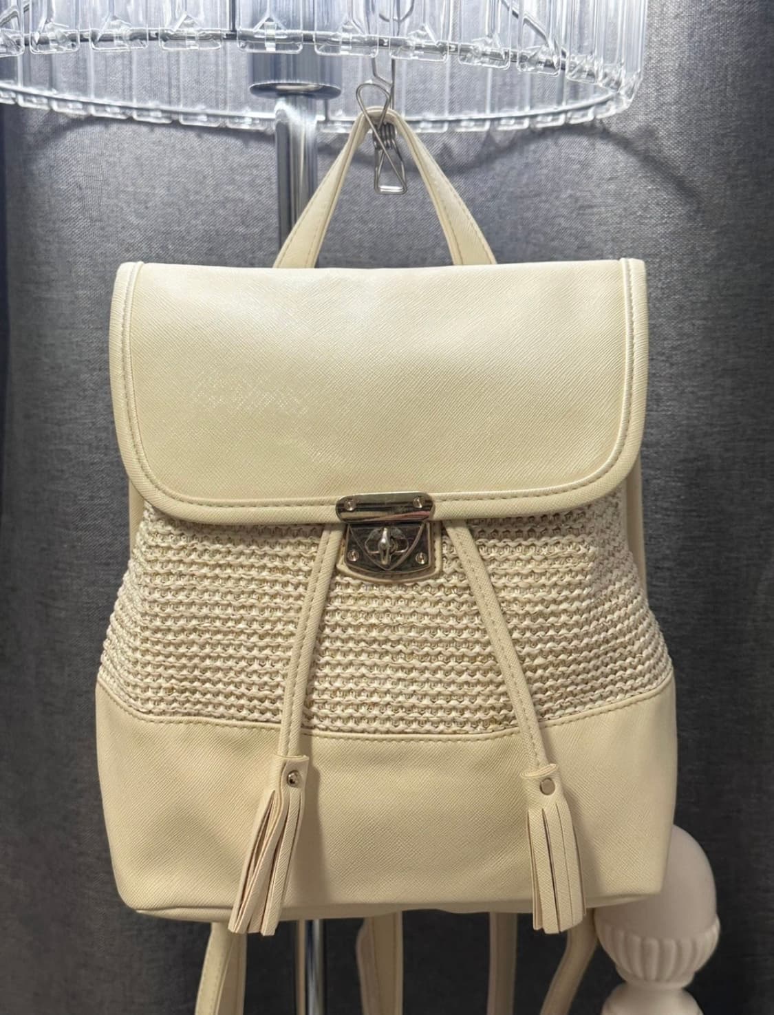 레몬옐로우 트위드 백팩 상품이미지1