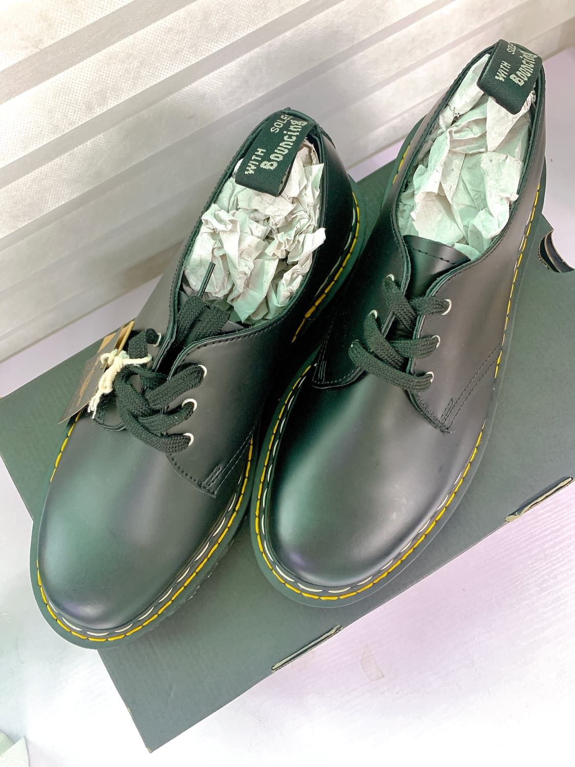 (새상품)닥터마틴X릭오웬스 남성 블랙 레이스업 더비슈즈 상품이미지3