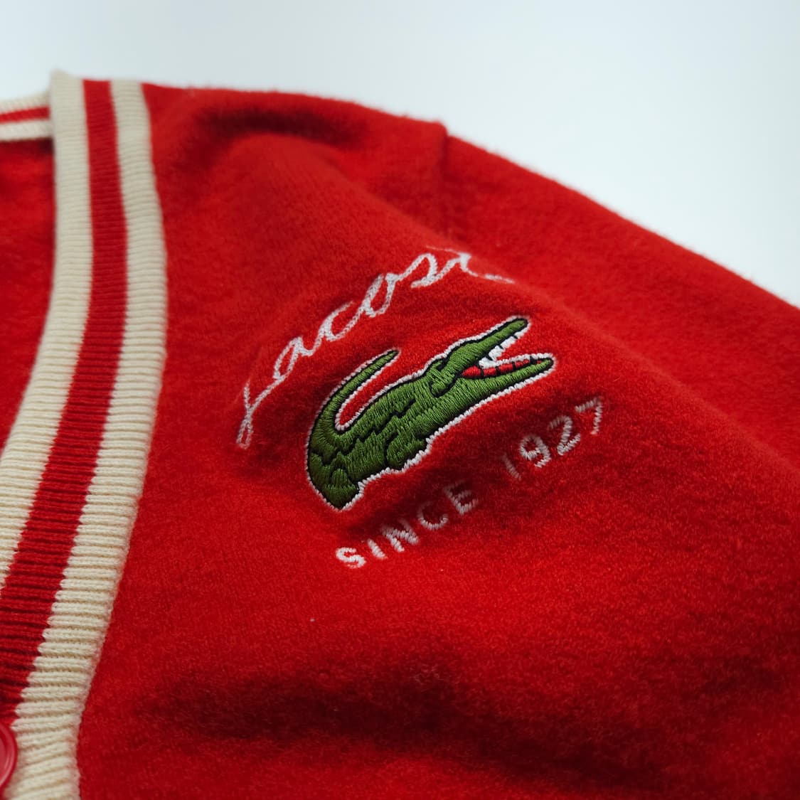 라코스테 자수로고 디테일 브이넥 가디건 (85) 상품이미지3