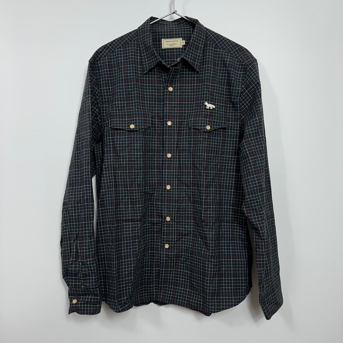 메종키츠네 폭스패치 체크셔츠 상품이미지1
