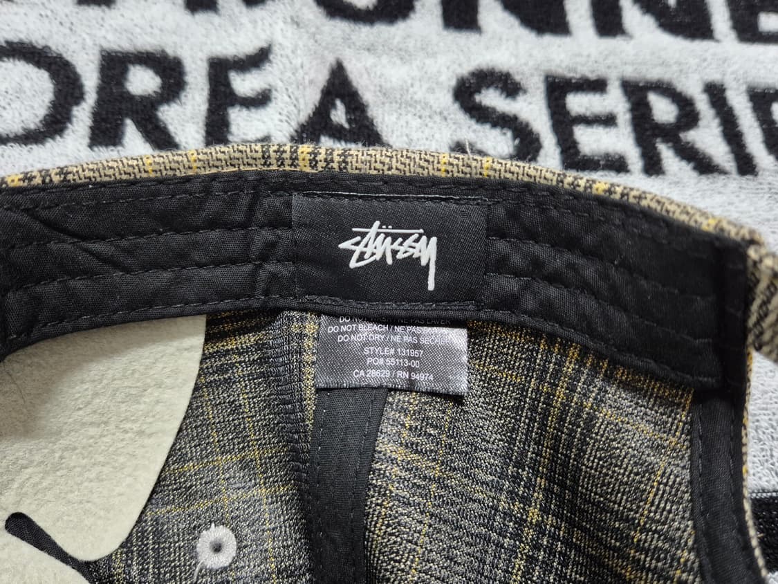(os) 스투시 빅로고 체크 캡 모자  Stussy check cap 상품이미지6