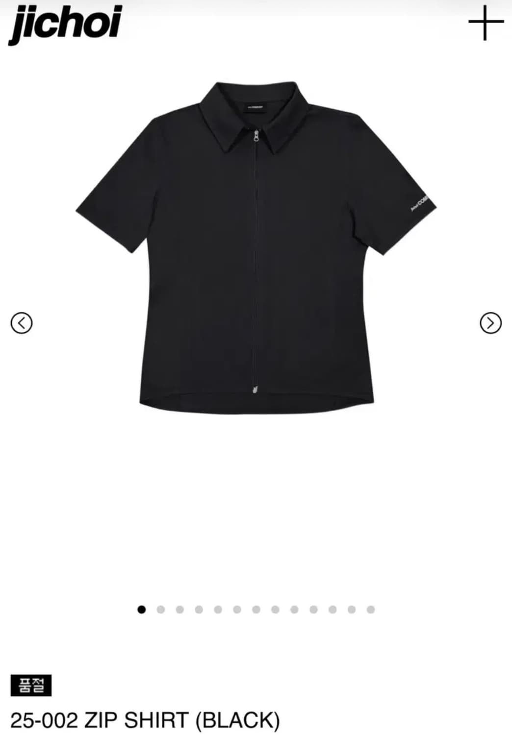 지초이컴포트 25-002 ZIP SHIRT 블랙 1 상품이미지1