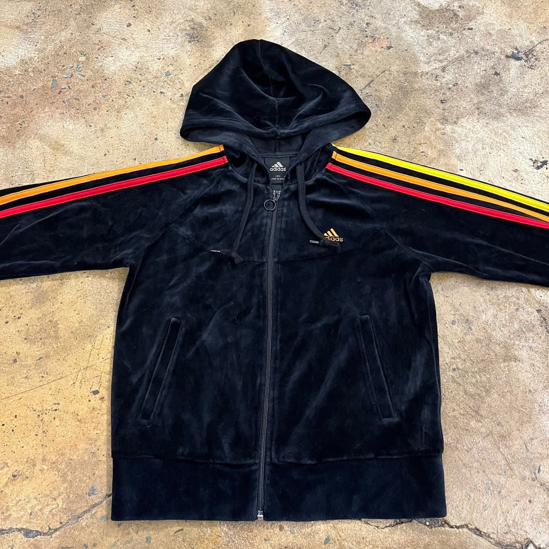 아디다스 블랙 벨벳 레인보우 트랙 져지 트랙탑 85 상품이미지3